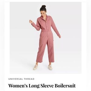 Universal Thread Pink Long-sleeve Boiler Suit. Brand new with tags.Dusty rose.